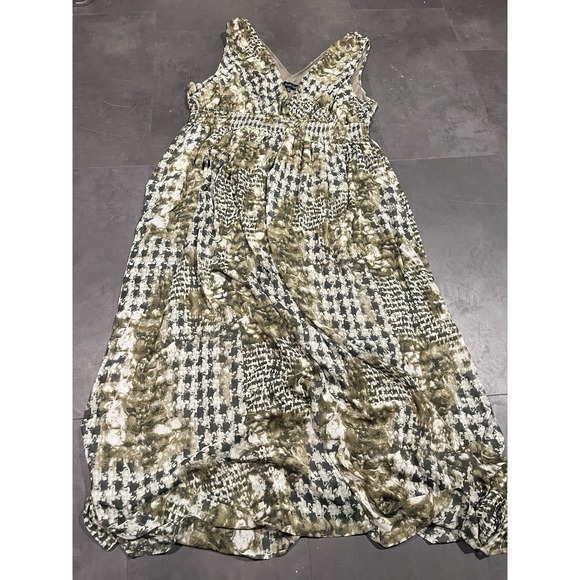 Mile Gabrielle Brown Dainty‎ Floral Sheer Tiered Dress Size 3X F-70 - Picture 1 of 7